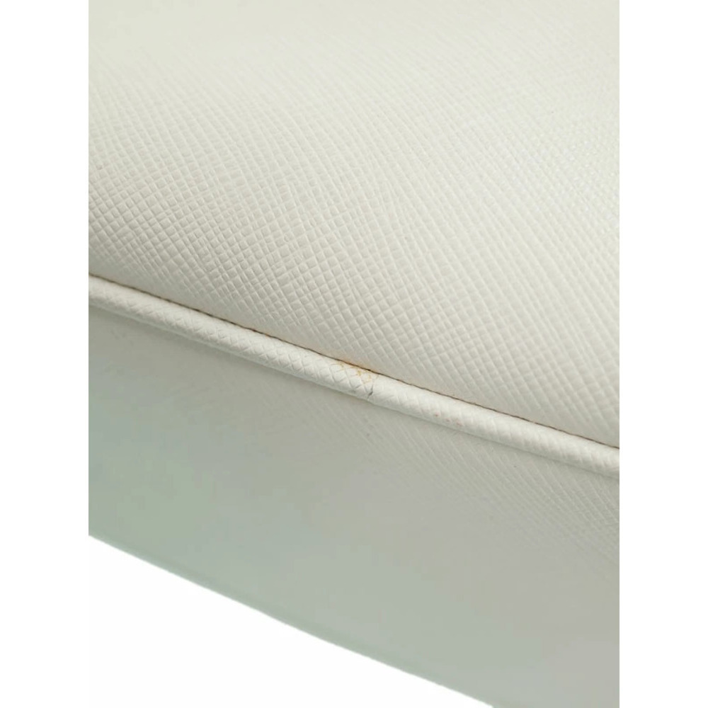 Prada Saffiano Leather Bauletto Bag White - Picture 7 of 9